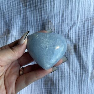 Blue Calcite Heart